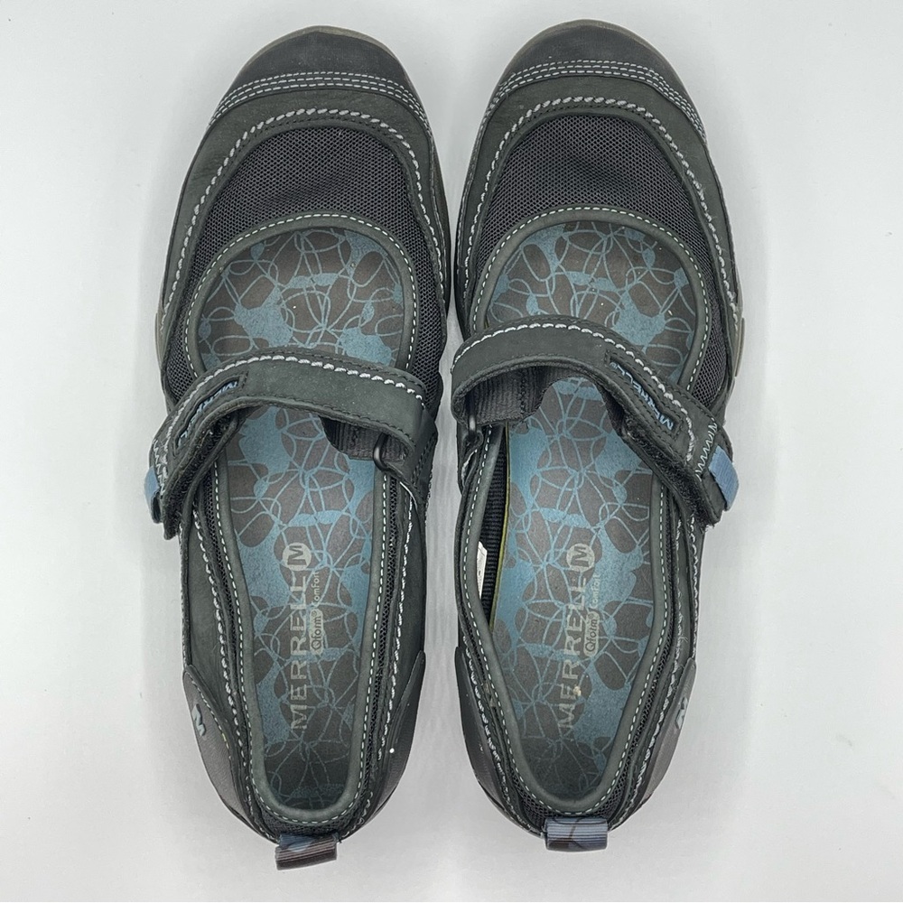 Merrell Mimosa Emme Black Blue Mary Jane Hiking Velcro Shoes Size 8.5 - Picture 6 of 9